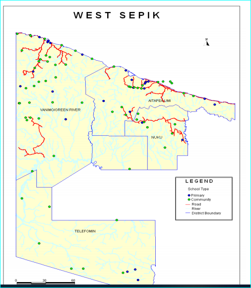 West Sepik map